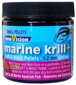 V2O Foods New Vision Marine Krill Plus Soft and Moist Pellets (2.8oz 1.2mm)