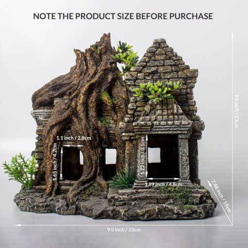 Fish Tank Decorations Aquarium Décor Resin Artificial Tree Trunk Root - Image 3